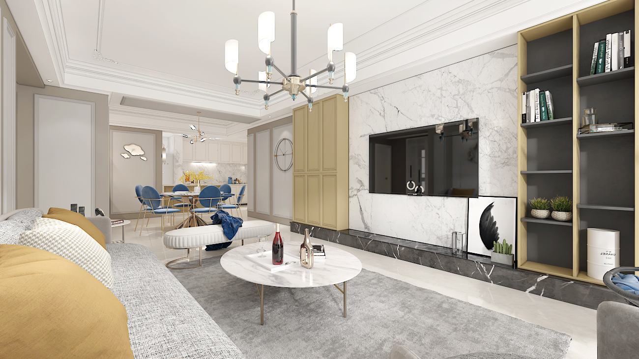 昆明銀海櫻花語現(xiàn)代二居室裝修效果圖_85平米25萬裝修設(shè)計(jì)案例